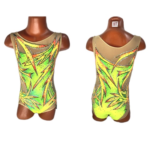 Купальник для худож. Гимнастики р.30 рост 122-128 артикул 10463 салатовый Купальник для худож. Гимнастики р.30 рост 122-128 артикул 10463 салатовый