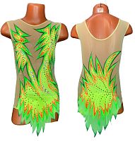 Купальник для художественной гимнастики артикул 9085 Рост 120-130 см Лимонный 